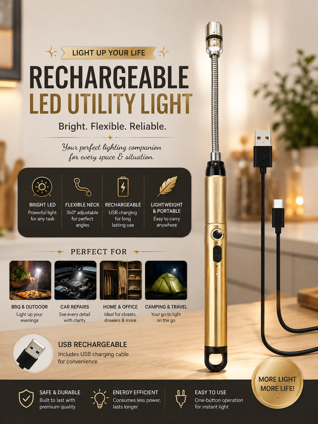 Rechargeable LED Utility Light
