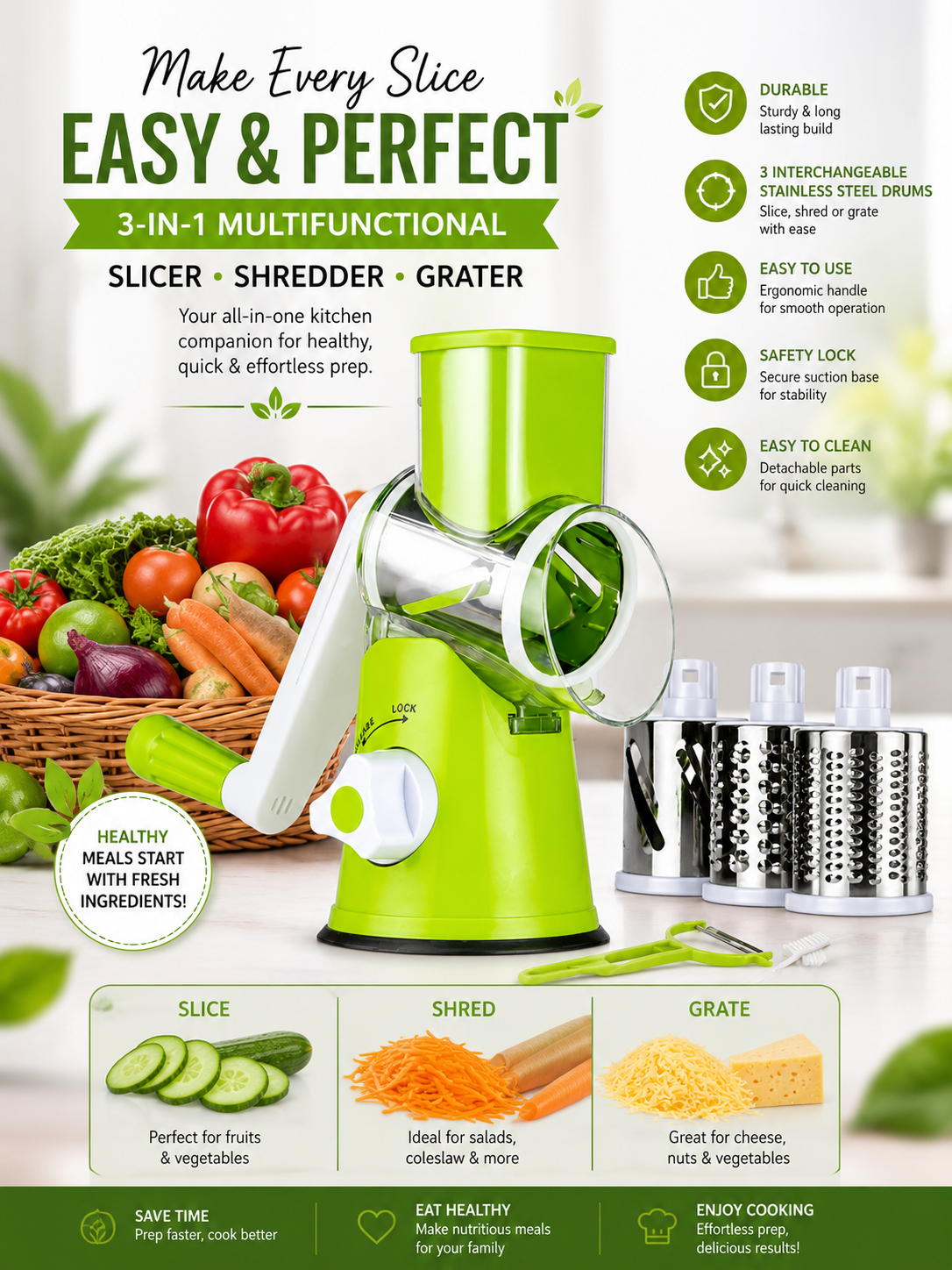 3-in-1 Vegetable Slicer