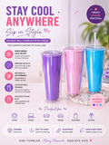 Double Wall Tumbler with Straw – Stylish Reusable Drink Cup
