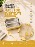 Stainless Steel Lunch Box – Leak-Proof Food Container with Spoon