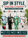 Stanley FlowState Stainless Steel Tumbler with Handle | 1200 ml Insulated Travel Mug | BPA-Free | Leak-Resistant Straw Lid