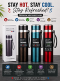 Premium Stainless Steel Vacuum Thermos Bottle with Carry Strap 800ml \ 1000ml
