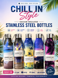 Tropical Beach Design Vacuum Insulated Stainless Steel Water Bottle