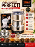 Nima Japan Electric Grinder 150W – Stainless Steel Spice, Coffee & Dry Food Grinder