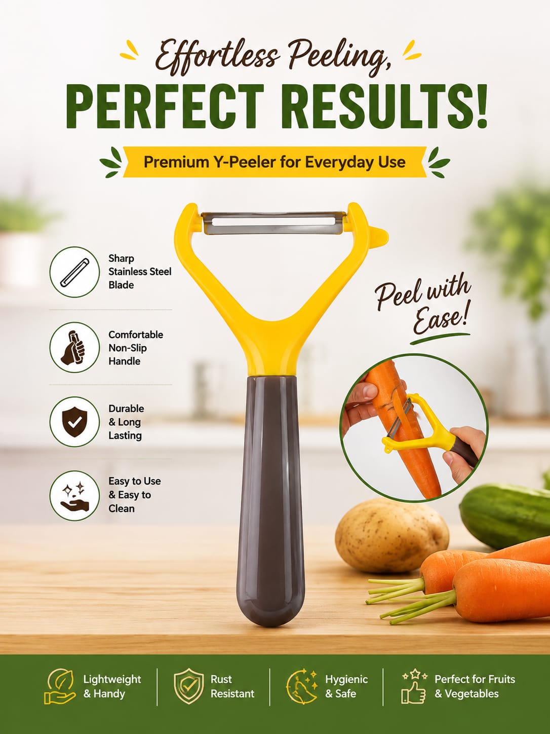 Premium Y-Peeler – Sharp Stainless Steel Vegetable Peeler