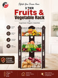 3-Tier Fruits & Vegetable Rack – Spacious Kitchen Storage Organizer