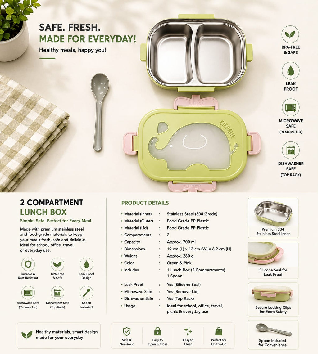 Healthy Choice for Every Meal – 700ml Stainless Steel Lunch Box